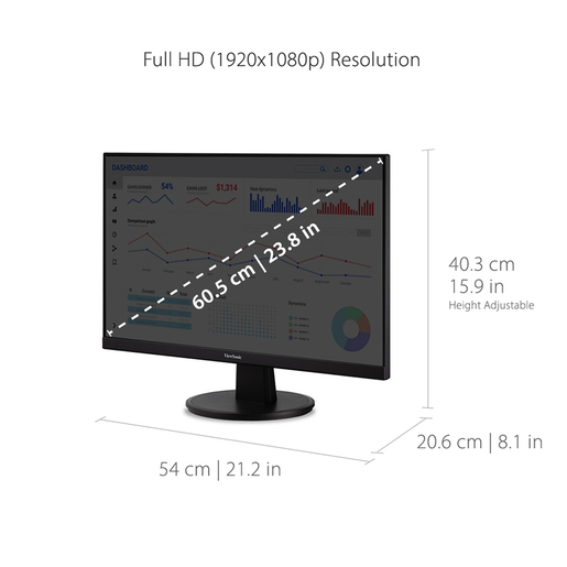 Monitor ViewSonic VA2447MHU 24 pulg. FHD FreeSync